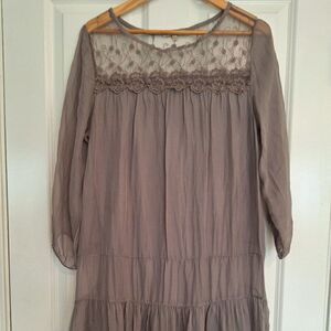 Prontomoda Giusy Silk Tunic Dress Sz L‎